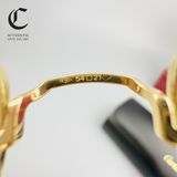 Gọng kính xẻ cước cao cấp vàng đúc 18K Cartier CT0380O - 002