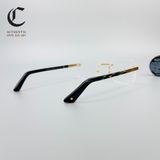 Gọng kính khoan cao cấp mạ vàng kết hợp sừng Cartier CT0411O 001