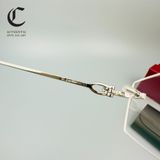 Gọng kính khoan cao cấp mạ vàng Cartier CT0045O 001