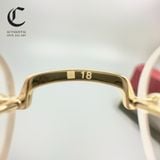 Gọng kính khoan cao cấp mạ vàng Cartier CT0414O 001