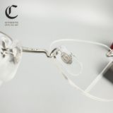 Gọng kính khoan cao cấp mạ vàng Cartier CT0414O 002