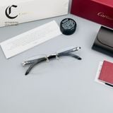 Gọng kính khoan cao cấp mạ vàng gọng sừng Cartier CT0049O 002