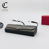 Gọng kính khoan cao cấp mạ vàng gọng sừng Cartier CT0049O 002