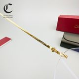 Gọng kính khoan cao cấp mạ vàng Cartier CT0342O 002