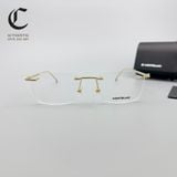 Gọng kính khoan cao cấp mạ vàng Montblanc MB0215O - 001 Mẫu kính khoan phổ thông cho anh chị văn phòng