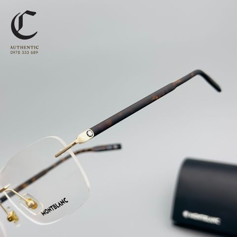 Gọng kính khoan cao cấp Montblanc MB0221O - 002 Mẫu kính khoan phổ thông cho anh chị văn phòng