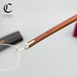 Gọng kính khoan cao cấp gọng gỗ Bubinga mạ vàng Cartier CT0052O - 009