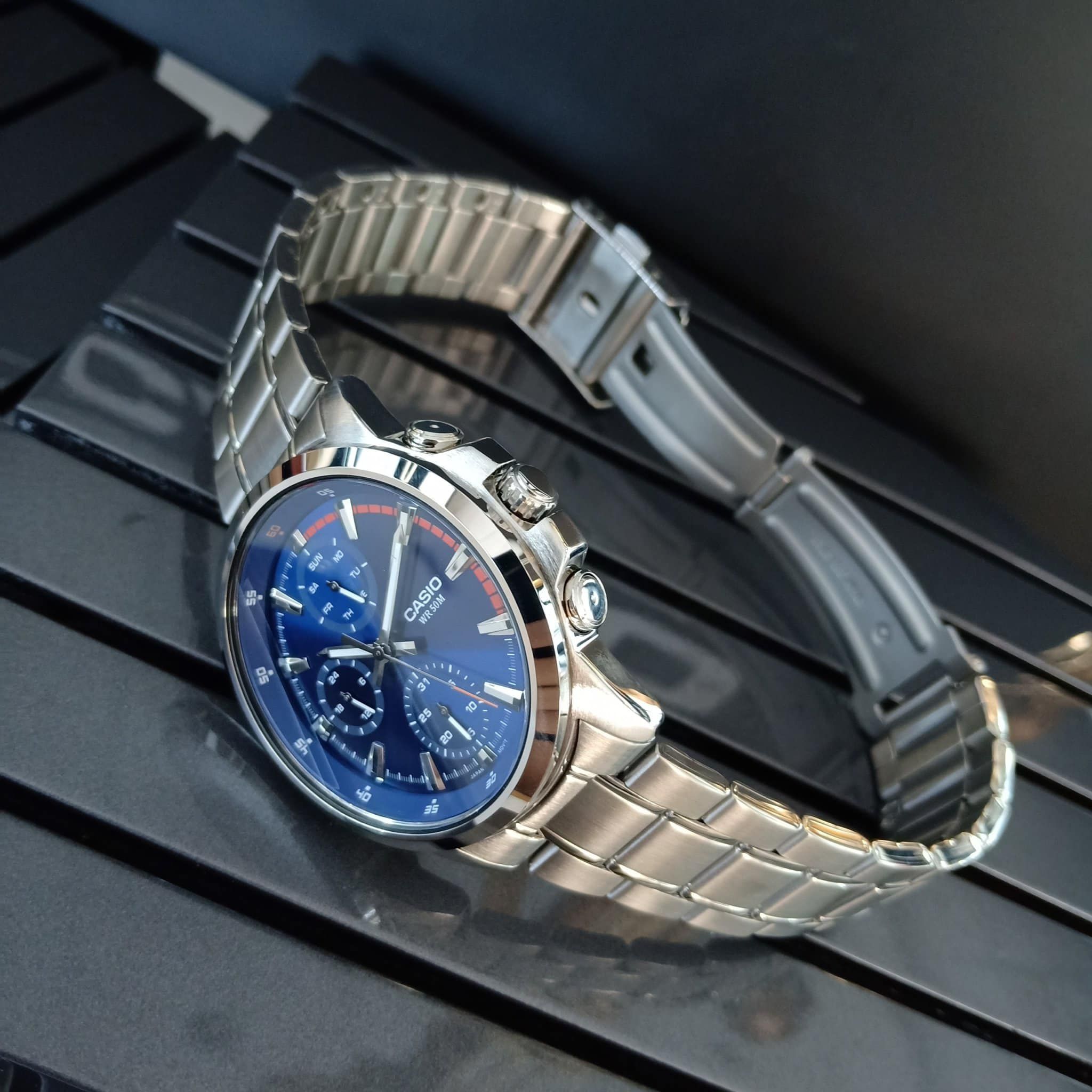 Casio MTP 43mm Nam MTP E317D 2AVDF VNLUX ng h chinh hang