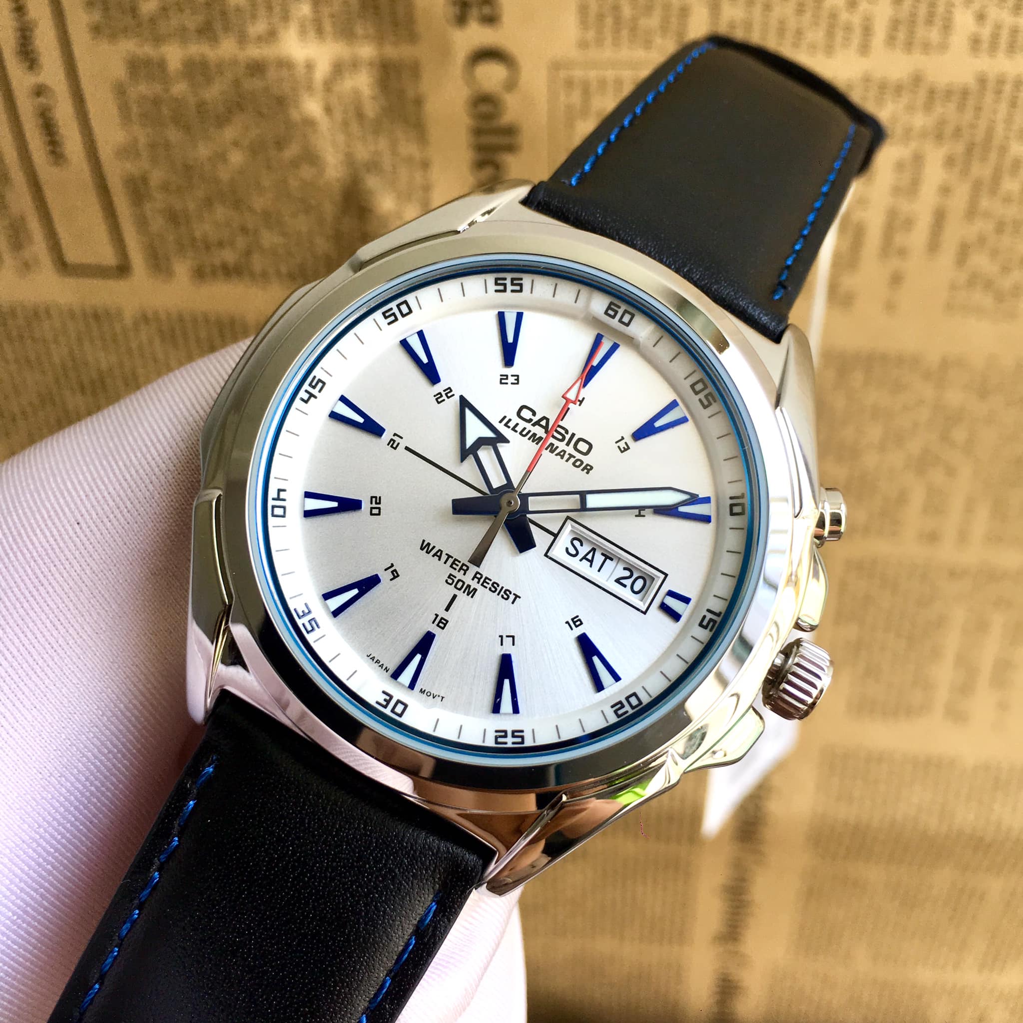 Casio MTP 46.8mm Nam MTP E200L 7A2VDF VNLUX ng h chinh hang