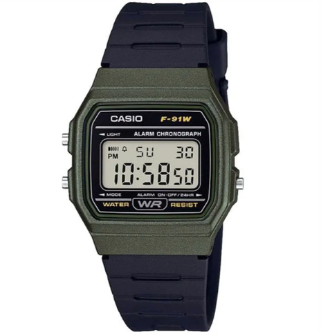 Casio Vintage 35mm Đồng hồ trẻ em F-91WM-3AEF