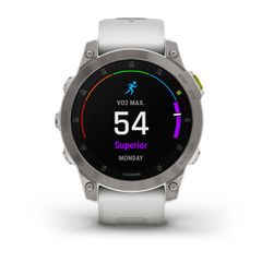 Garmin Epix Gen 2, Sapphire - White Titanium, Silicone Band