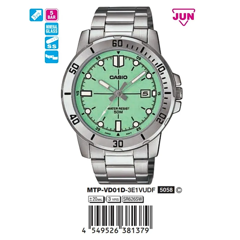 Casio 45mm Nam MTP-VD01D-3E1VUDF