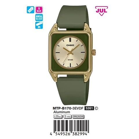 Casio 26.4mm Nam MTP-B170-3EVDF