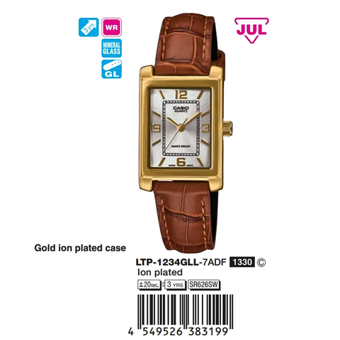 Casio 32mmx21mm Nữ LTP-1234GLL-7ADF