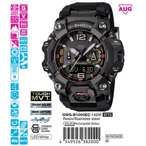 Casio G-shock 52.1mm  Nam GWG-B1000EC-1ADR