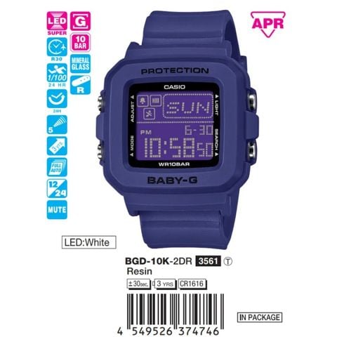 Casio 42.1mm Nữ BGD-10K-2DR
