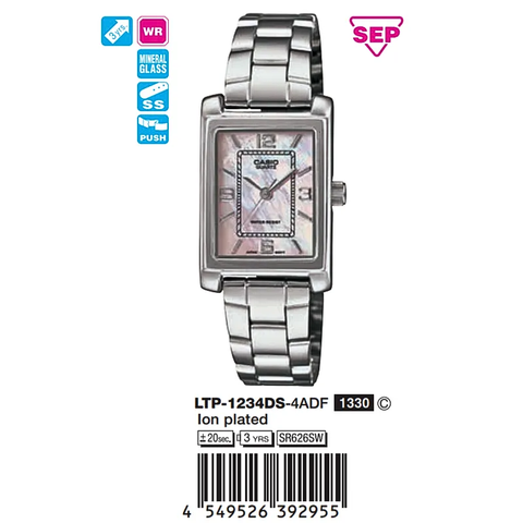 Casio 32mmx21mm Nữ LTP-1234DS-4ADF