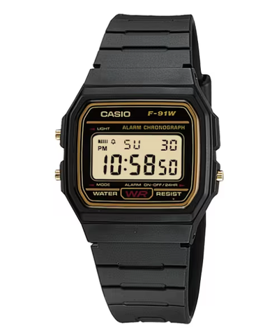 Casio Vintage 33.5mm Đồng hồ trẻ em F-91WG-9SDF