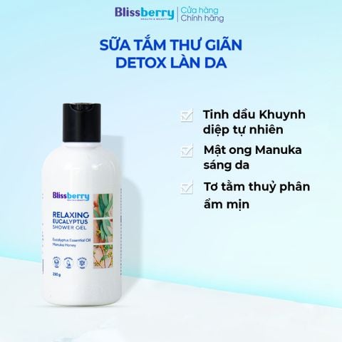Sữa tắm thảo dược thư giãn Blissberry hương Khuynh Diệp 250g