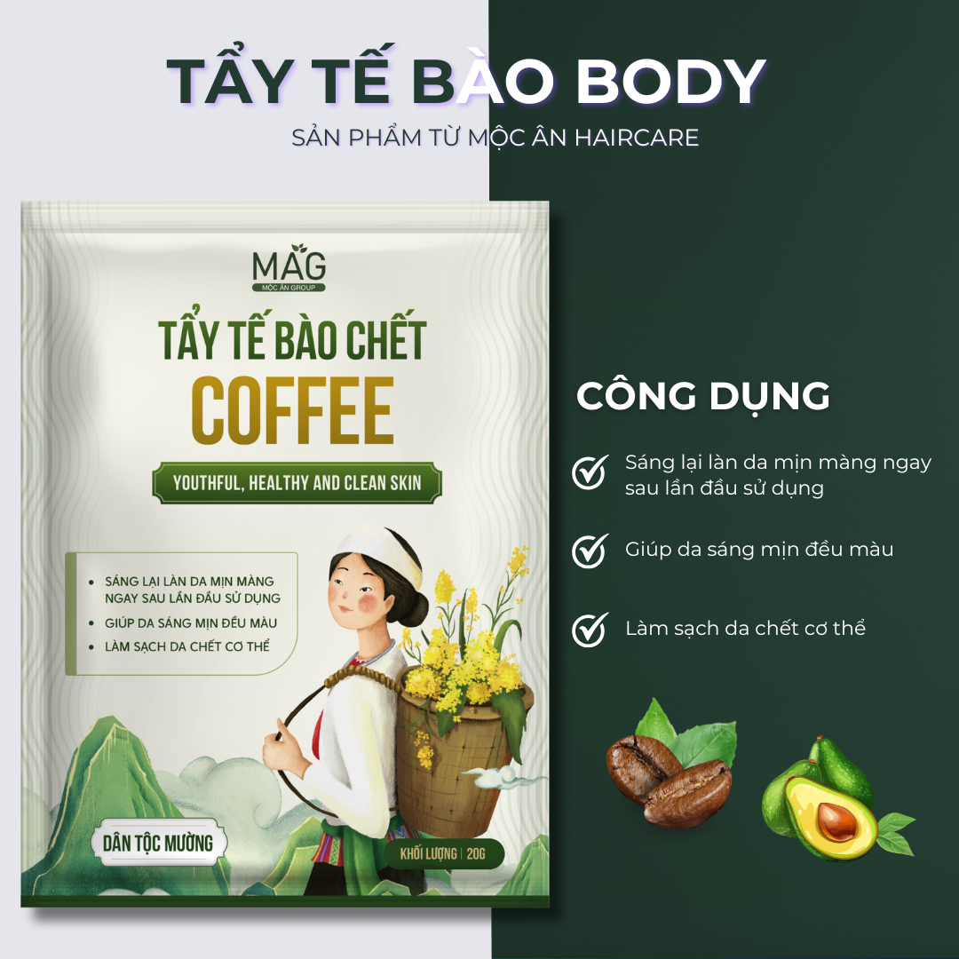  Tẩy Tế Bào Chết Body Hữu Cơ Mộc Ân Group (MAG) 20g Dưỡng Da Body tẩy  tế 