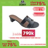  Dép Nữ Cao Gót Sandal Da Hermes Oasis 