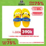  Dép sục trẻ em Crocs Classic Minion siêu đẹp dễ thương thoáng khí ôm chân chống trơn trượt cho bé 