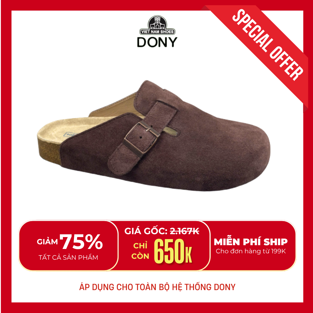  Dép Nam Nữ bít mũi Birken Boston 