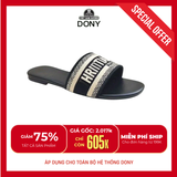  Dép Nữ Cao Cấp Thêu Chữ Dway Slide 