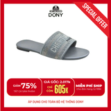  Dép Nữ Cao Cấp Thêu Chữ Dway Slide 