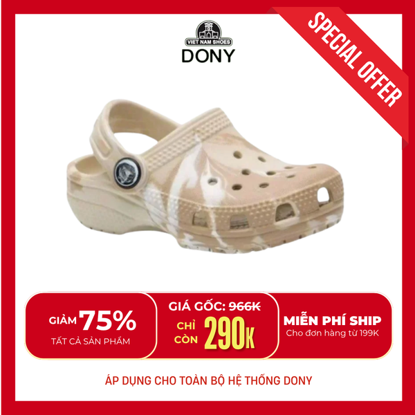  Dép Sục Nhựa Trẻ Em Màu Loang 