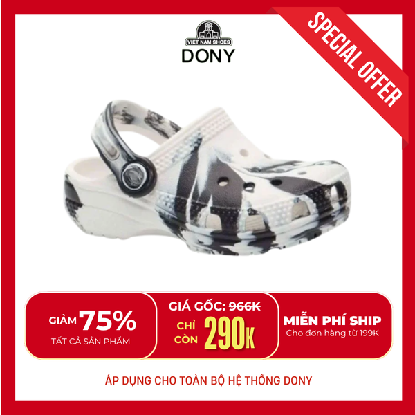  Dép Sục Nhựa Trẻ Em Màu Loang 