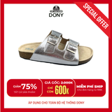  Dép Nam Nữ Quai ngang da lộn đế trấu có khóa 