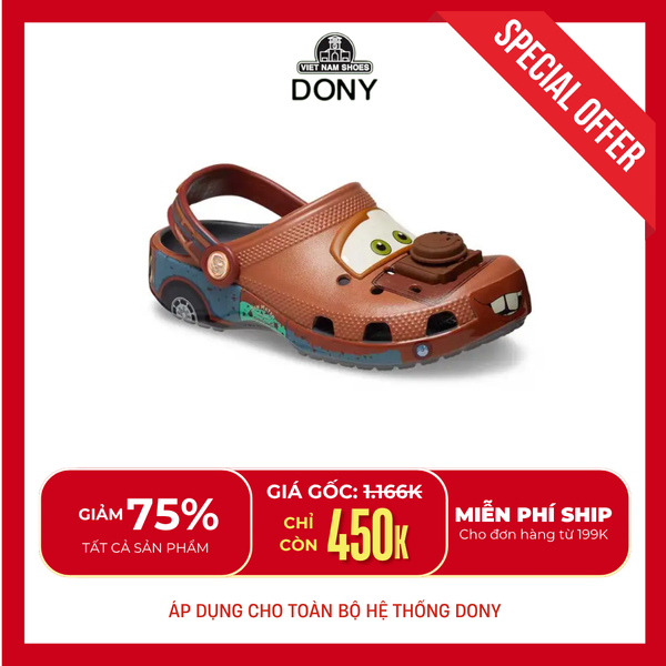  Dép sục Trẻ Em và Người Lớn Unisex Cars “Mater” 