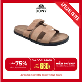  Dép Da Nam Nữ Cao Cấp Quai H – Mẫu Chypre 