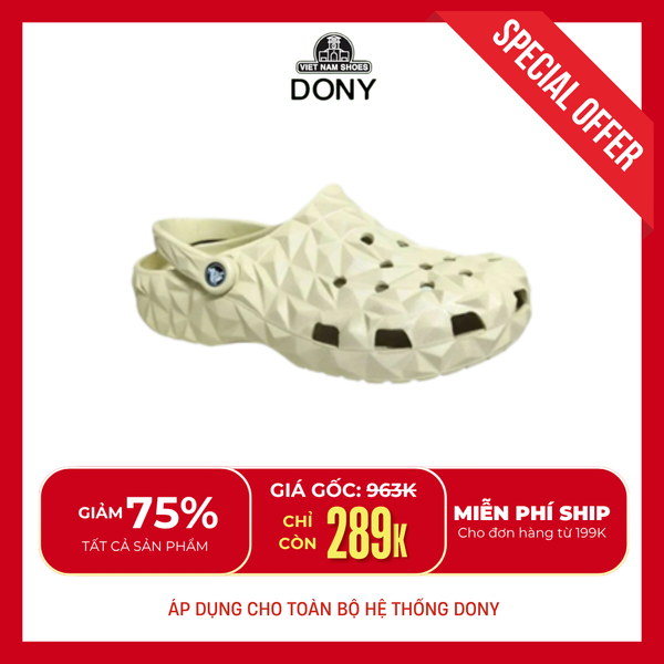  Dép Sục Unisex Họa Tiết Kim Cương - Người lớn 