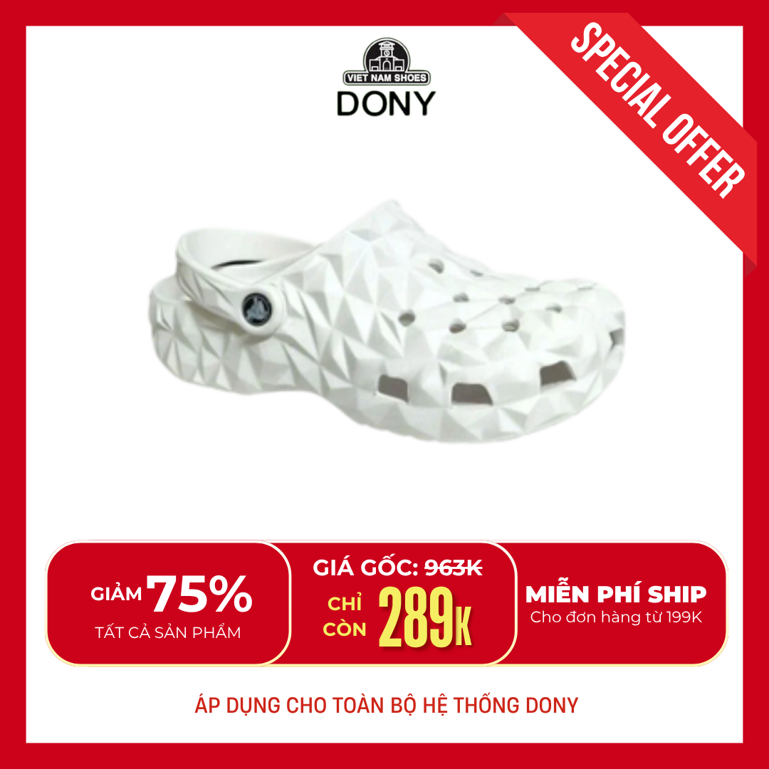  Dép Sục Unisex Họa Tiết Kim Cương - Người lớn 