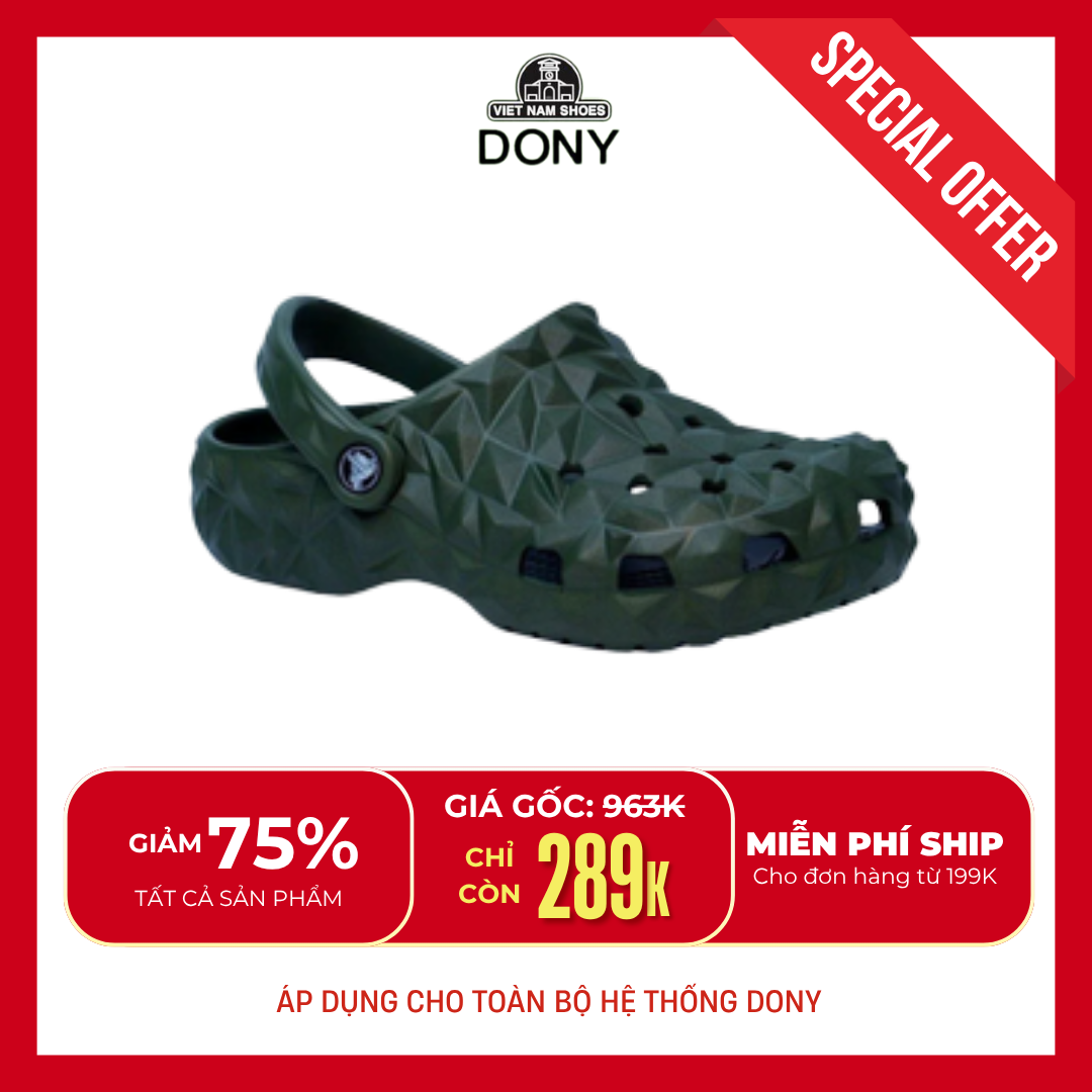  Dép Sục Unisex Họa Tiết Kim Cương - Người lớn 