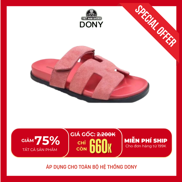  Dép Da Nam Nữ Cao Cấp Quai H – Mẫu Chypre 