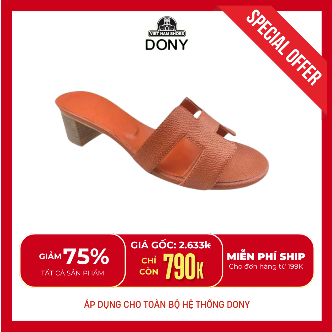  Guốc Quai Da Cao Cấp Sang Trọng – Dáng Oasis 