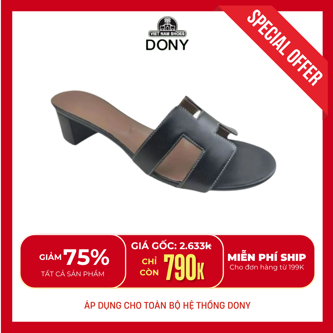  Guốc Quai Da Cao Cấp Sang Trọng – Dáng Oasis 