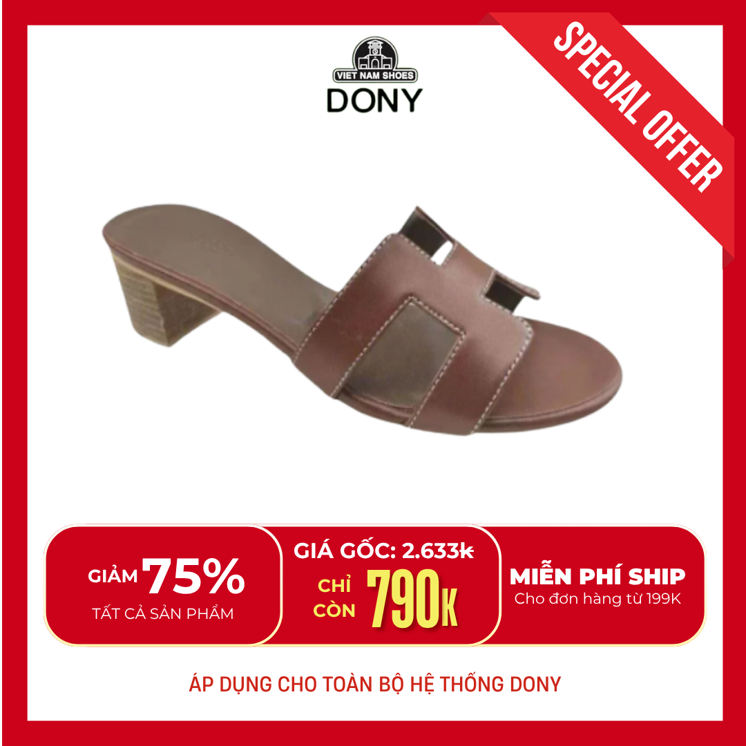  Guốc Quai Da Cao Cấp Sang Trọng – Dáng Oasis 