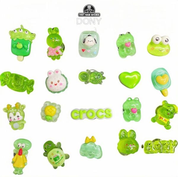  Bộ 10 Stickers/Charm Jibbitz NGẪU NHIÊN 