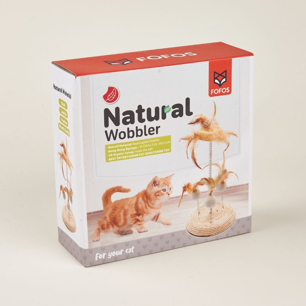 Bàn cào móng sisal kết hợp cây lông vũ FOFOS