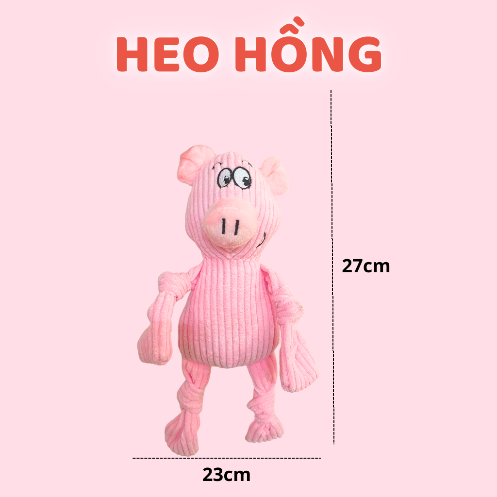 Đồ chơi thú bông hình gấu xám & heo hồng FOFOS