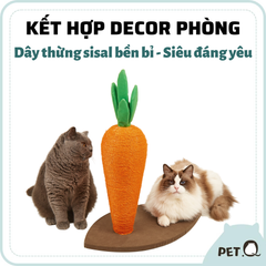 Bàn cào móng sisal hình củ cà rốt FOFOS