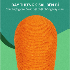 Bàn cào móng sisal hình củ cà rốt FOFOS