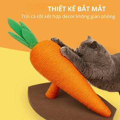 Bàn cào móng sisal hình củ cà rốt FOFOS