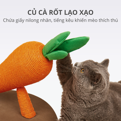 Bàn cào móng sisal hình củ cà rốt FOFOS