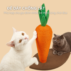 Bàn cào móng sisal hình củ cà rốt FOFOS