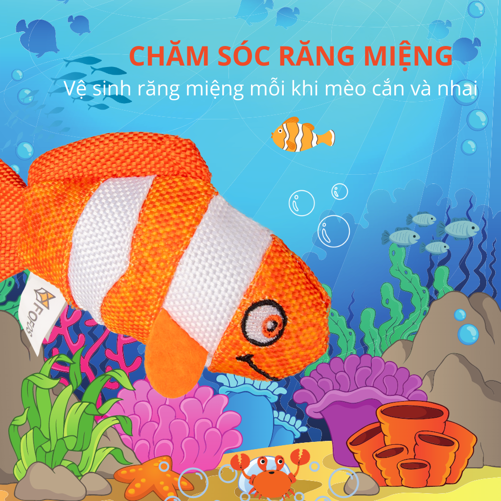 Combo đồ chơi hình cá nemo & cá nhà táng FOFOS